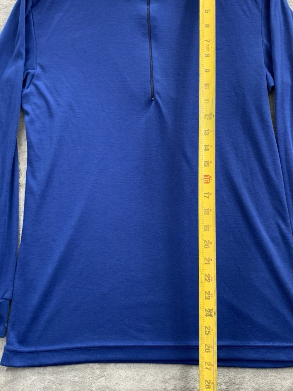 Patagonia Capilene Sweatshirt Women M Blue Base Layer 1/4 Zip Gorpcore Made USA - Picture 2 of 8